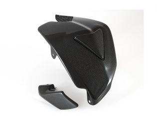 Swingarm guard with slider and shark fin