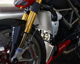 Protezione radiatore superiore in titanio Ducati Streetfighter