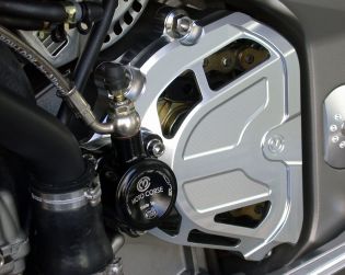 Machined from solid front sprocket cover
