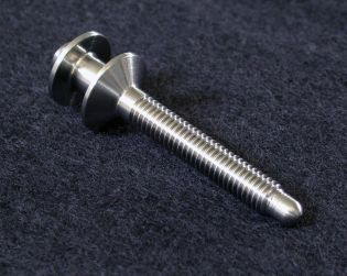 Titanium headlight adjusting screw