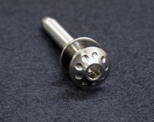 Titanium headlight adjusting screw