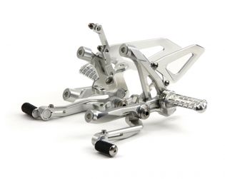 Machined from solid riding adjustable footpegs kit with titanium screws