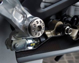 Titanium rear brake lever screw