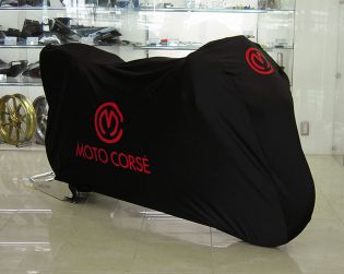 Black color bike cover "polyester/elastan" with Motocorse logo