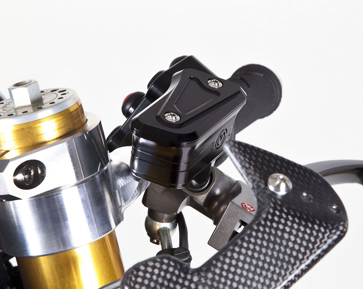 Machined from solid Brake and Clutch oil reservoirs kit for Brembo radial racing pumps