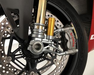 Pressurized Ohlins front forks 100mm. caliper radial mounts Motocorse "GP Style"