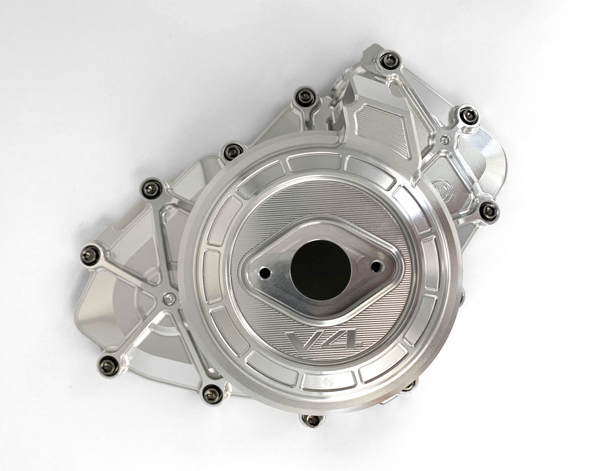 Aluminum alternator crankcase with titanium screws - Streetfighter V4